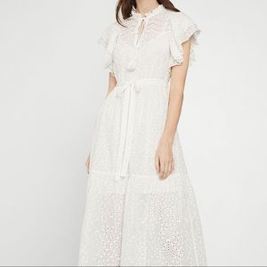 BCBGMaxAzria Eylete Ruffle MiniDress-Off White New
